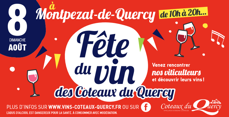 affiche de la Fête du Vin des Coteaux du Quercy 2021