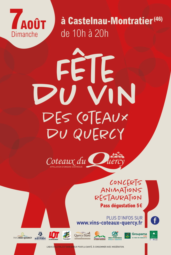 Affiche de la Fête des Vins Coteaux du Quercy 2022